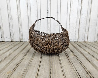 Handmade basket, Vintage basket, Wire basket, Basket, French vintage wire basket, Basket with handle, Storage basket, Home decor