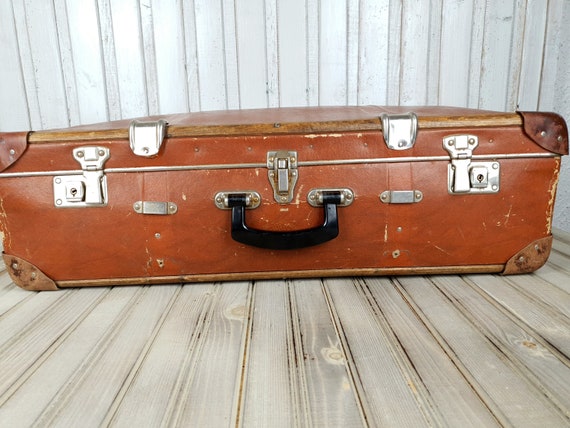 Vintage big suitcase, Old suitcase, Cardboard sui… - image 7