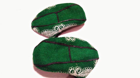 Vintage woolen slippers, Woolen slippers, Old woo… - image 2