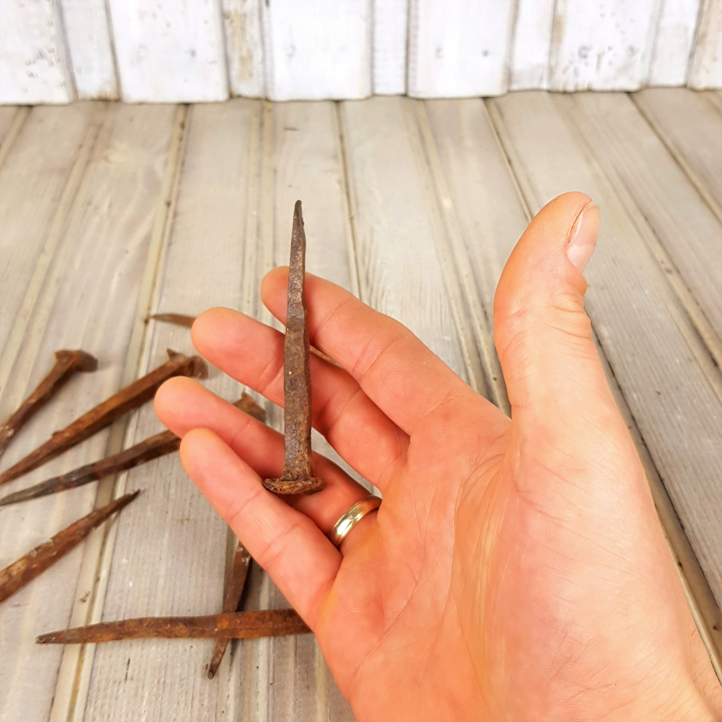 Antique Nails Iron Nails Set of 10 Iron Nails Ancient Iron Etsy