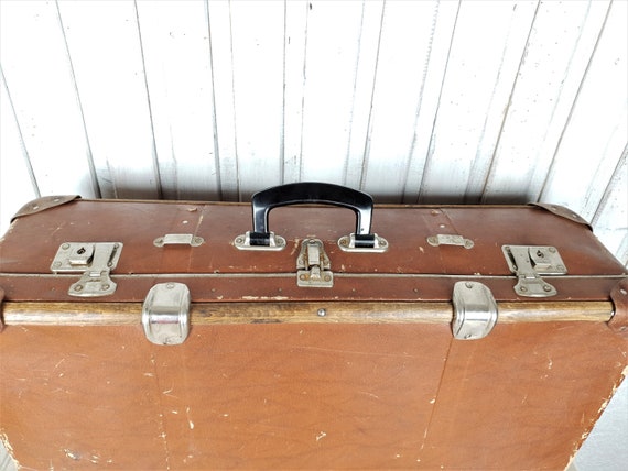 Vintage big suitcase, Old suitcase, Cardboard sui… - image 2