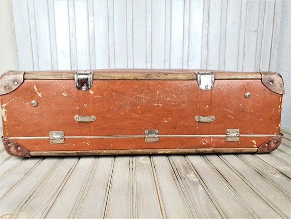 Vintage big suitcase, Old suitcase, Cardboard sui… - image 4