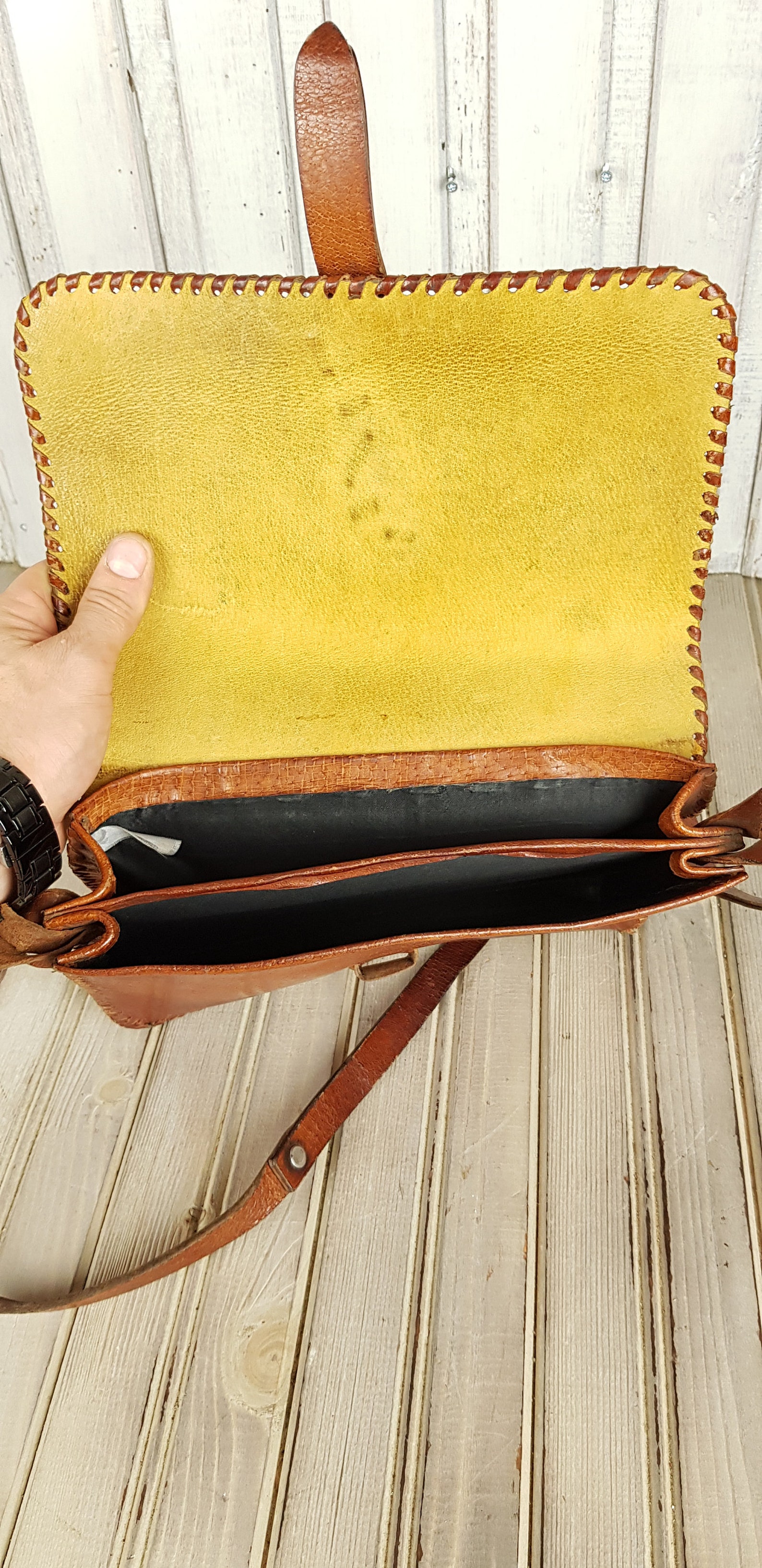 Vintage Leather Bag Brown Leather Bag Leather Bag Vintage Etsy