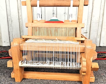Antique wooden weaving loom, Vintage weaving loom, Wooden loom, Weaving loom, Weaving kit, Weaving machine, Hand loom, Hand weaving machine