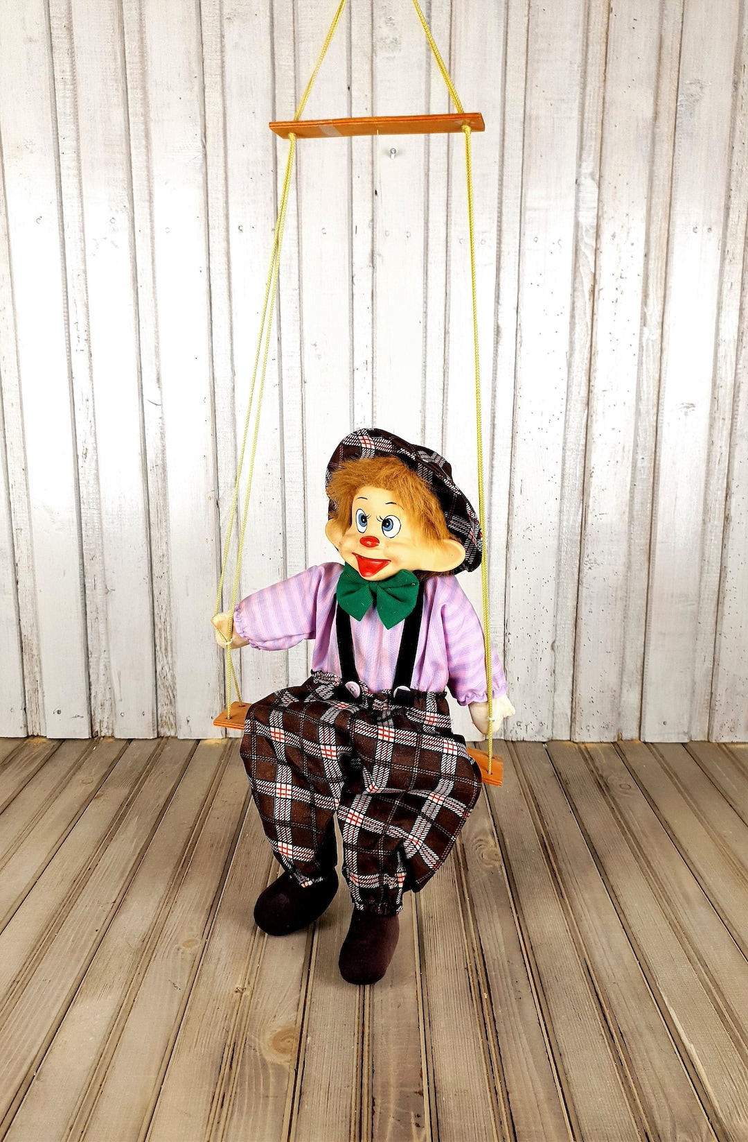 Vintage Porcelain Clown Doll: Hand-painted Collectible Puppet - Etsy
