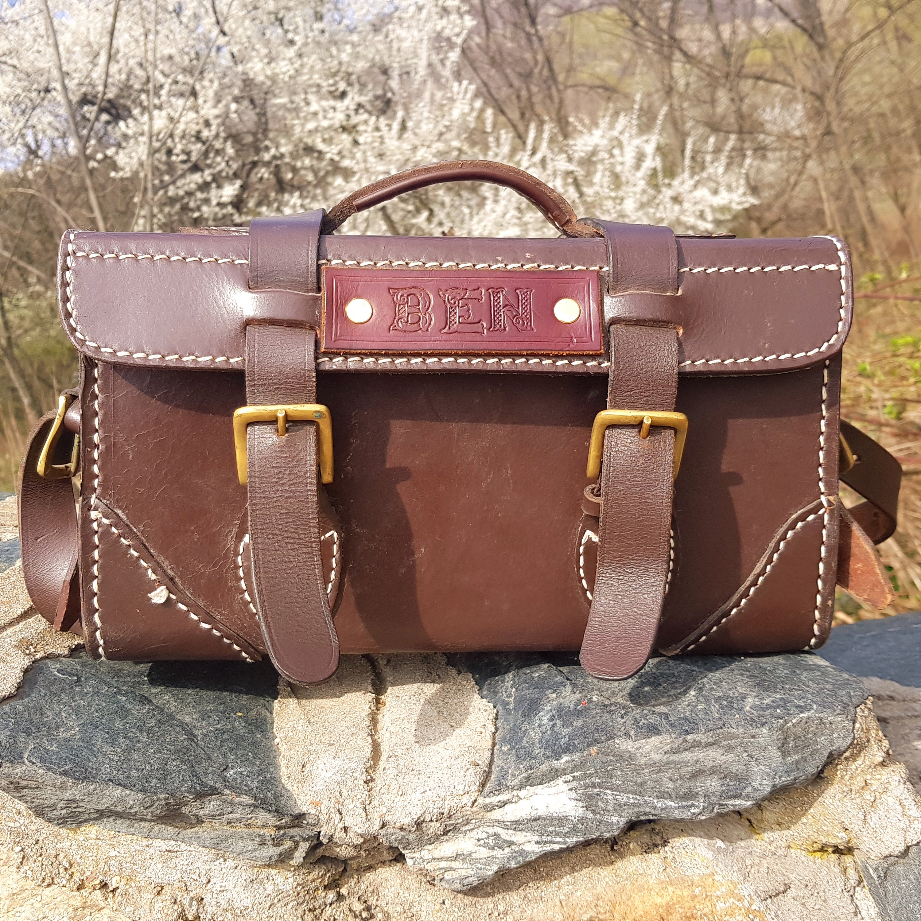 レザーバッグ　ビンテージ　大容量 50s SCHELL LEATHER WORK BAG - MATIN, VINTAGE OUTFITTERS