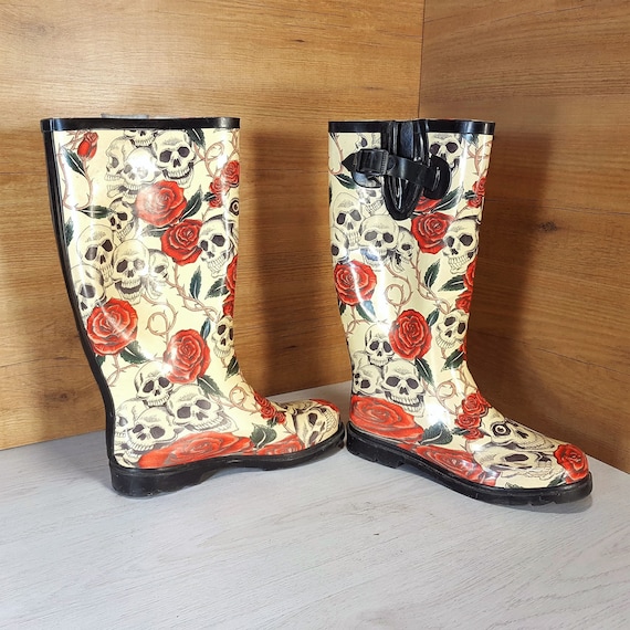 Ladies Rubber Boots Vintage Rubber Boots Rain Boot Old Etsy