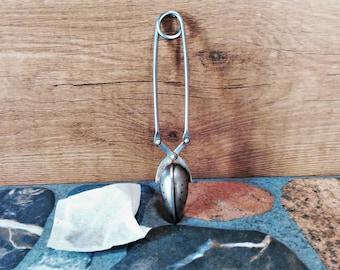 Vintage tea strainer, Tea strainer, Tea diffuser, Vintage tea spoon, Rustic Infuser, Tea infuser, Spoon made in USSR, Tea accessories.
