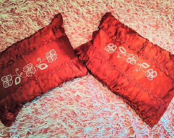 Victorian Layover Pillow Sham-embroidered Good Morning Antique