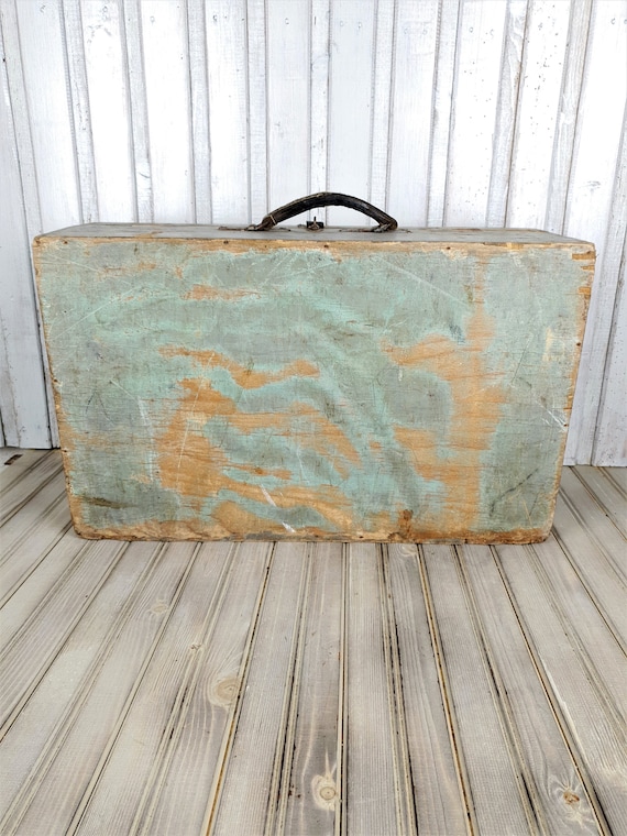 Stamboom uitbreiden halsband Vintage koffer Houten koffer Grote houten koffer - Etsy België
