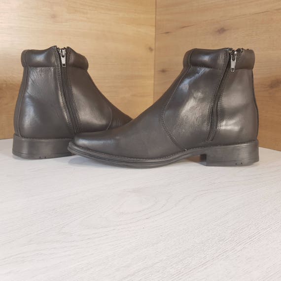 Military boots, Vintage boots, Officer boots, Blac