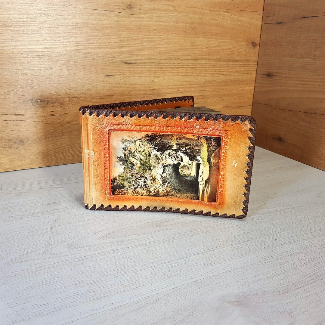 Old Photo Album, Vintage Leather Photo Album, Photo Album From the 60s