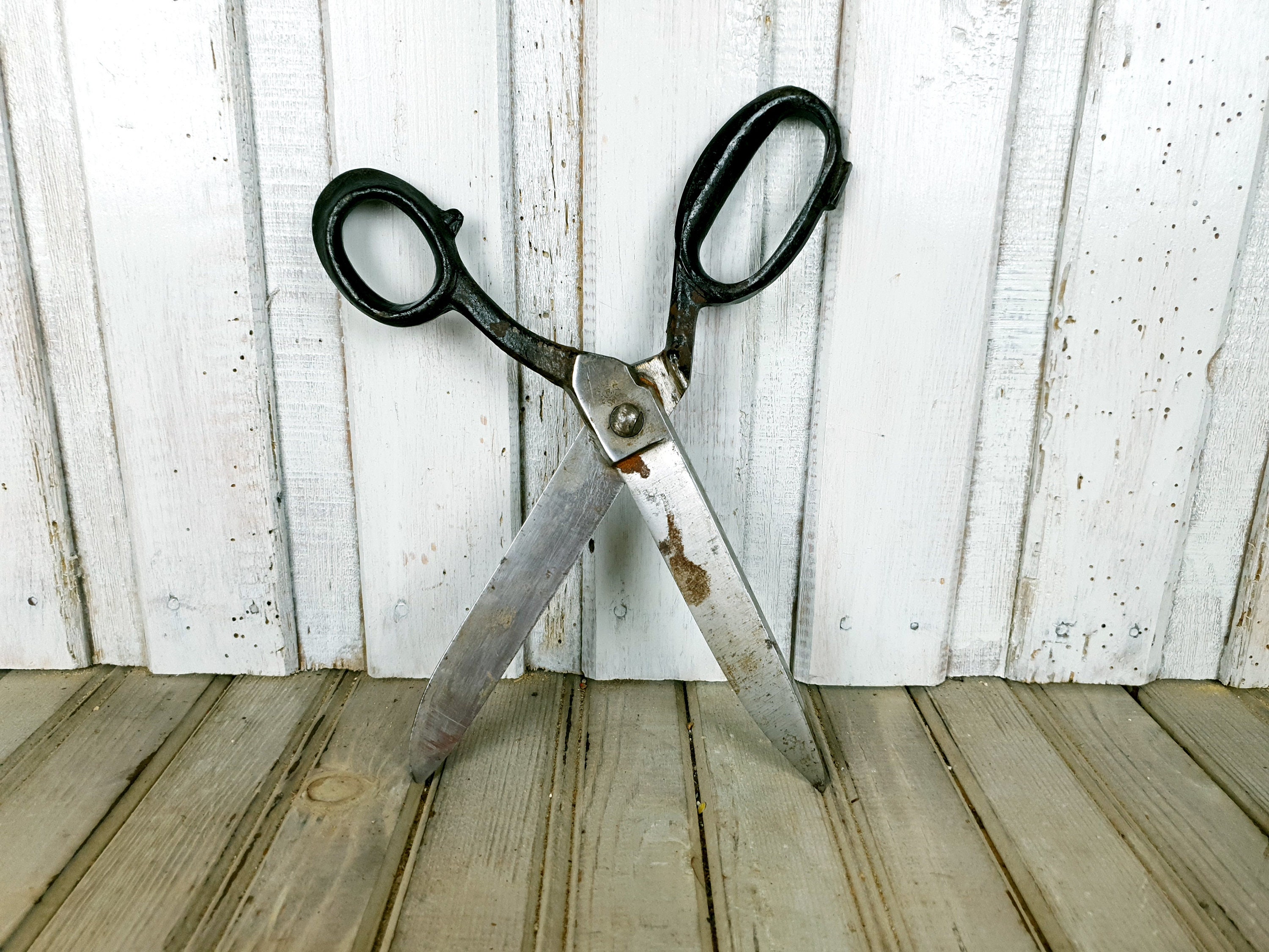 アンティーク鉄製ハサミ：1950年代の農家風装飾（10インチ） - Etsy 日本