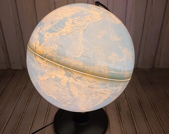 Vintage night light, Night light bulb, Lamp Spinning World Globe, Old night light globe, Night light globe, Office lamp, Luminous globe