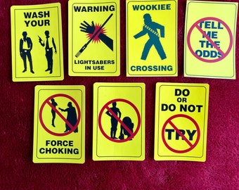 Autocollants de mise en garde personnalisés Star Wars