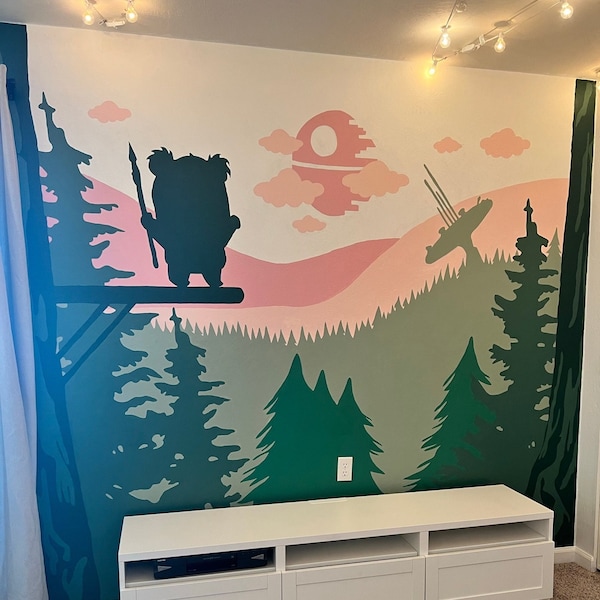 Star Wars Endor Ewok Mural Digital Download