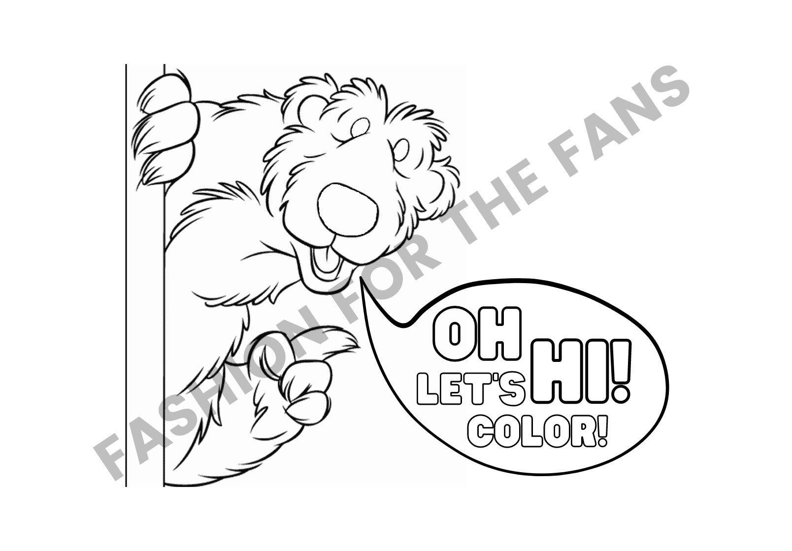 Bear in the Big Blue House Coloring Pages Digital Download - Etsy Australia