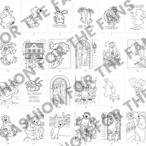 Bear in the Big Blue House Coloring Pages | Digital Download - Etsy ...