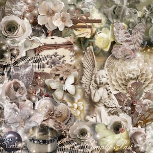 Kit de scrapbooking digital en oferta con un 50 % de descuento Simply Past - Kit de scrapbooking digital