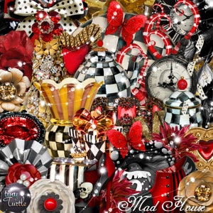 On Sale 50% Digital Scrapbook Kit Mad House - Digital Scrap Kit