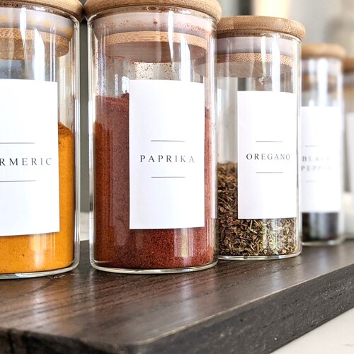 Simplistic Farmhouse Labels Custom Farmhouse Spice Jar - Etsy Canada