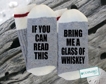 Whiskey, SUPER SOFT Novelty Word Socks.