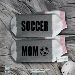 Soccer Mom, SUPER SOFT Novelty Word Socks.