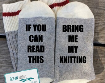 SUPER SOFT Novelty Word Socks, Knitting, Funny Socks, gift for her, Word socks, novelty socks, personalized socks