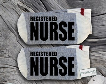 Registered Nurse, RN, SUPER SOFT Novelty Word Socks.