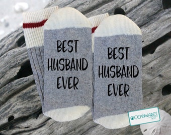 Best Husband Ever, SUPER SOFT Novelty Word Socks.