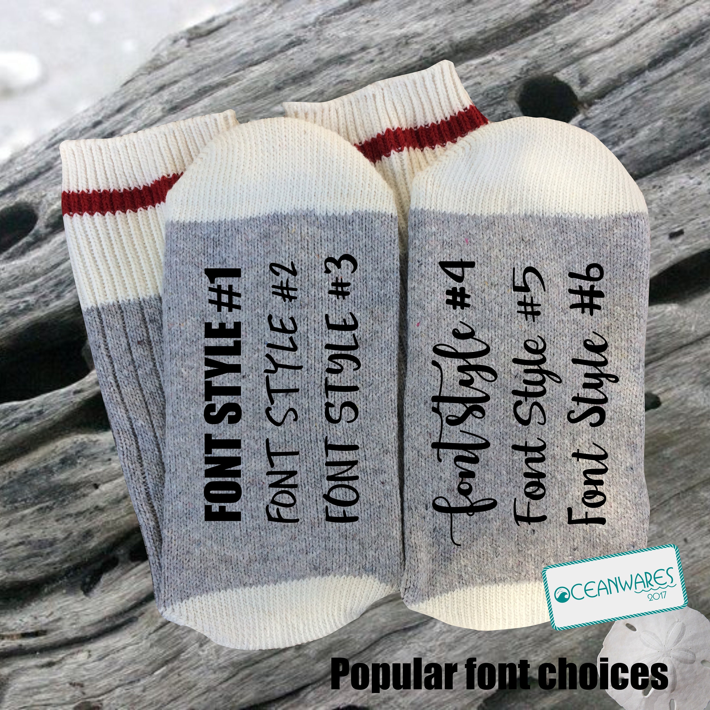 Personalized Socks Custom Words your words here Etsy