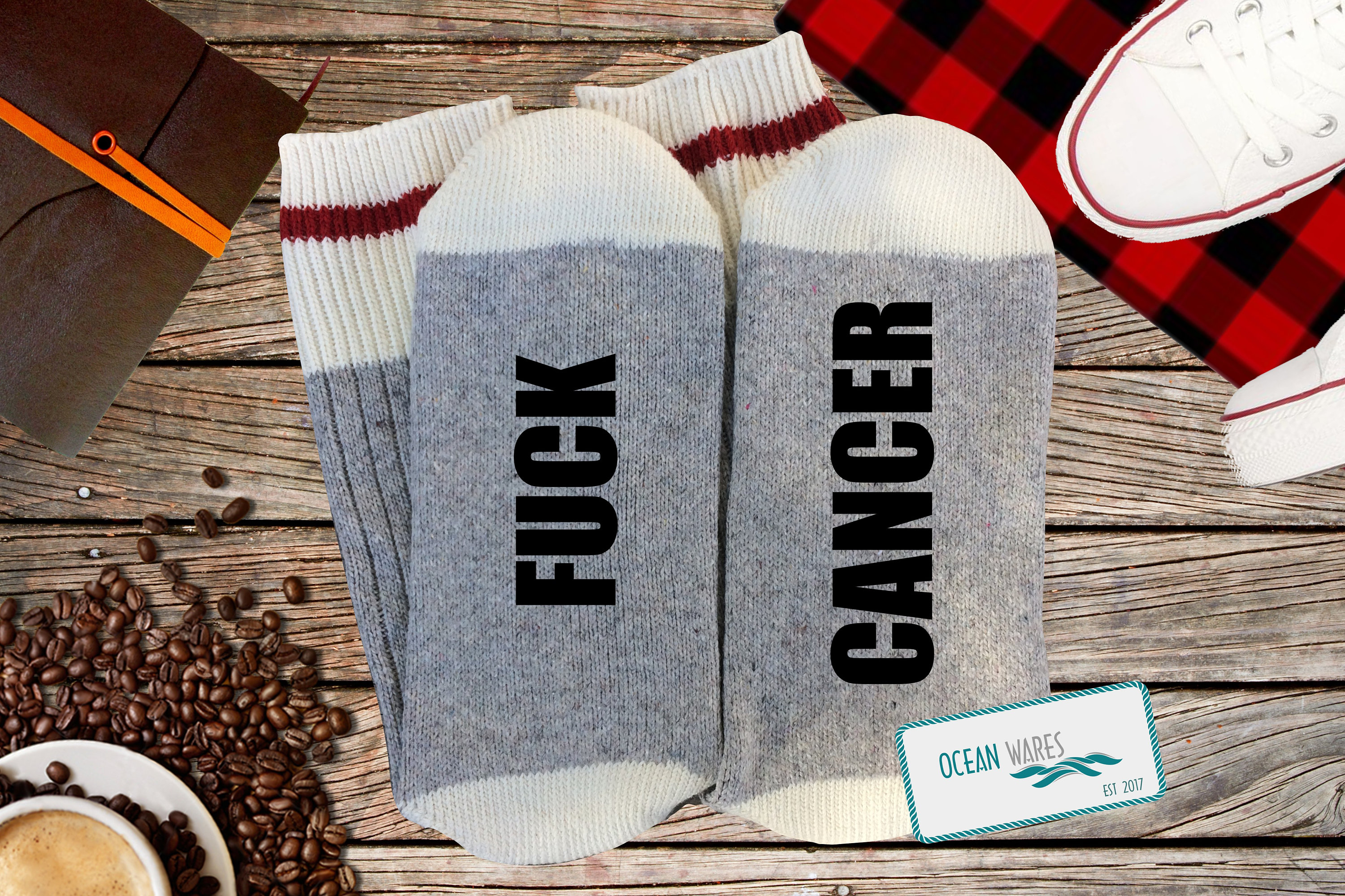 Fuck Cancer cancer SUPER SOFT Novelty Word Socks Funny Etsy