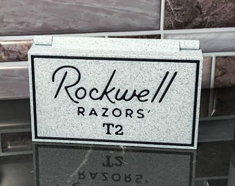 Rockwell T2  Safety Razor Case - Blade Bank - Stand Ver 2  - Granite