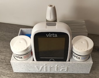Virta Glukose und Ketone Meter + Zubehör - Stabiler Theken Organizer