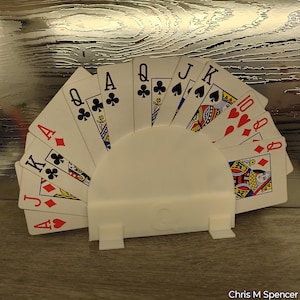 DeLuxe Heavy Duty Playing Card Holder In Hand or Free Standing Hands Free For Pinochle - Bridge - Canasta - Gin Rummy - The Q Beanie