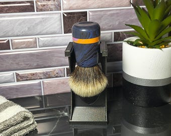 Shave Brush Stand With Tray - Adjustable - Universal - Wetshaving Holder - Countertop Organizer