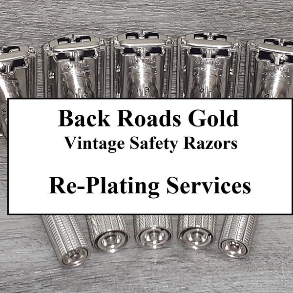 GILLETTE Vintage Safety Razor Replating Service - Mirror Nickel, 24K Gold, White Platinum | Restoration Service & Repair