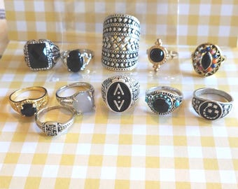 Size 8 Ring Grab Bags!!  10 Wearable Rings! Vintage to Modern!  Size 8 - 9!