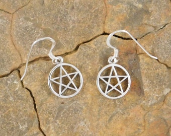 Pentacle Earrings 925 Silver