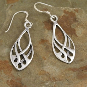 Sterling Silver Celtic Flame Earrings Irish Earrings Celtic Earrings Irish jewelry