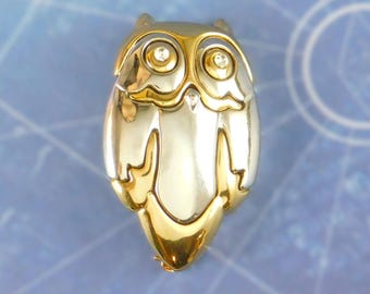 Liz Claiborne Owl Brooch Pin Vintage Retro Collectible Jewelry
