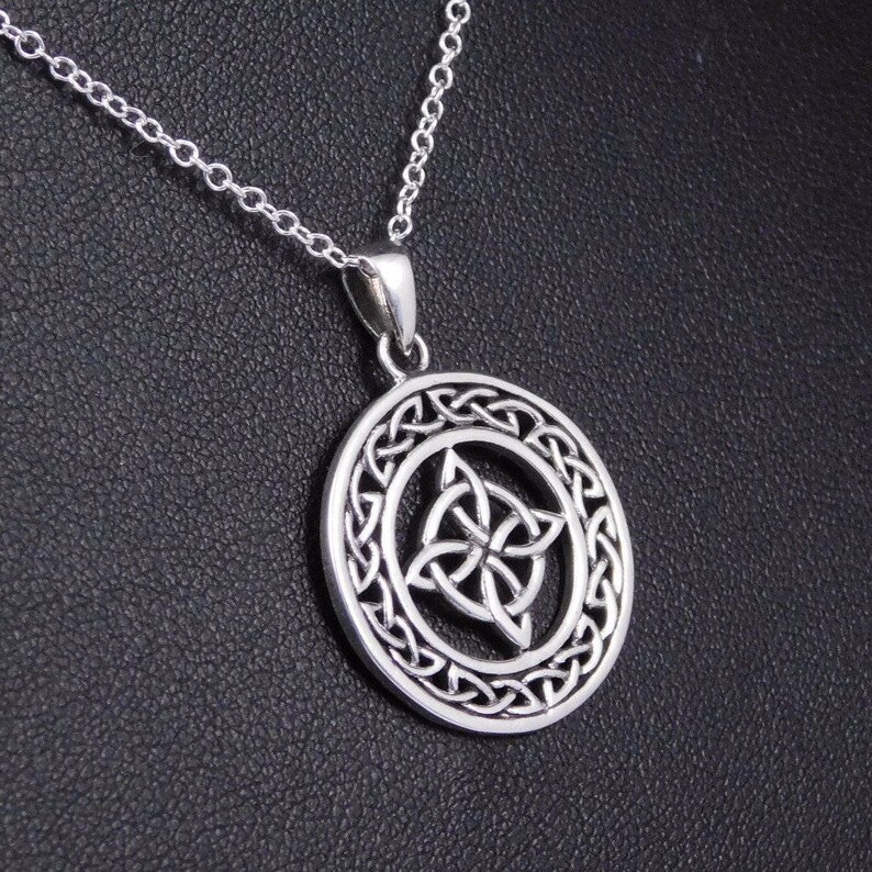 Sterling Silver Celtic Witches Knot Protection Necklace Charm - Etsy