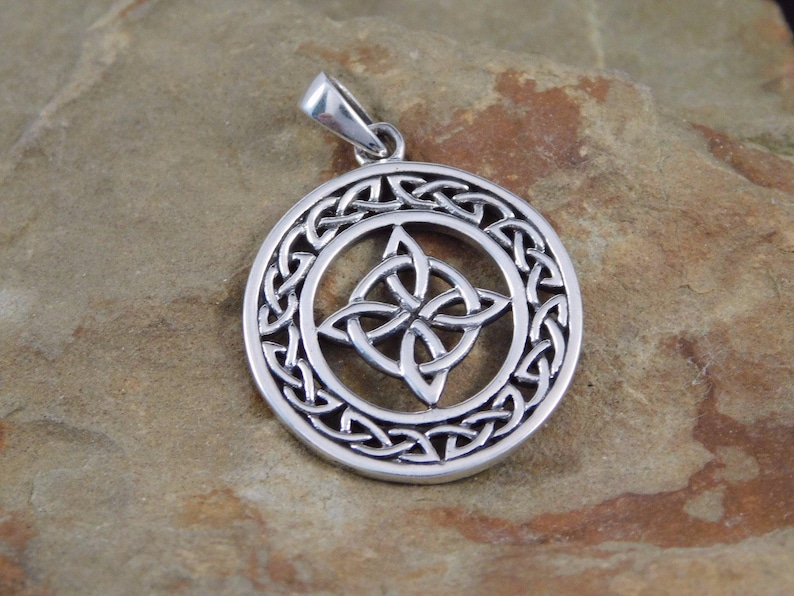 Sterling Silver Celtic Witches Knot Protection Necklace Charm - Etsy