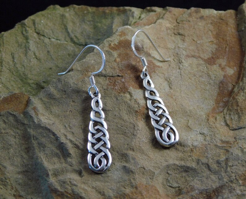 Celtic Irish Cascading Weave Earrings Irish Earrings Celtic Etsy