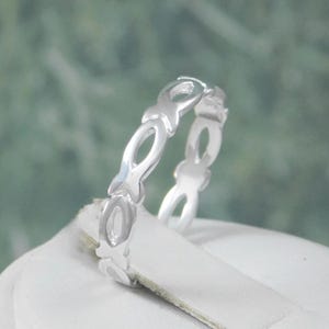 Ichthus Ring 925 Silver Christian Fish Ring Jesus fish