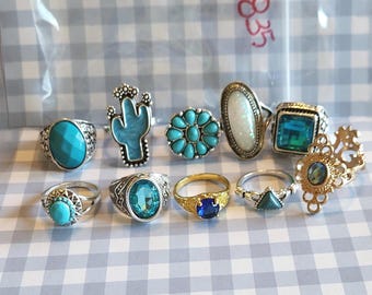 Size 8 Ring Grab Bags!!  10 Wearable Rings! Vintage to Modern!  Size 8 - 9!