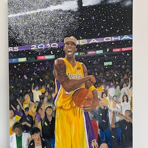 Kobe Bryant Dunking Painting, Kobe Bryant 8, Kobe Lakers Art, Original Kobe  Painting, Kobe 8 Lakers Art, Kobe Adidas, Kobe Art