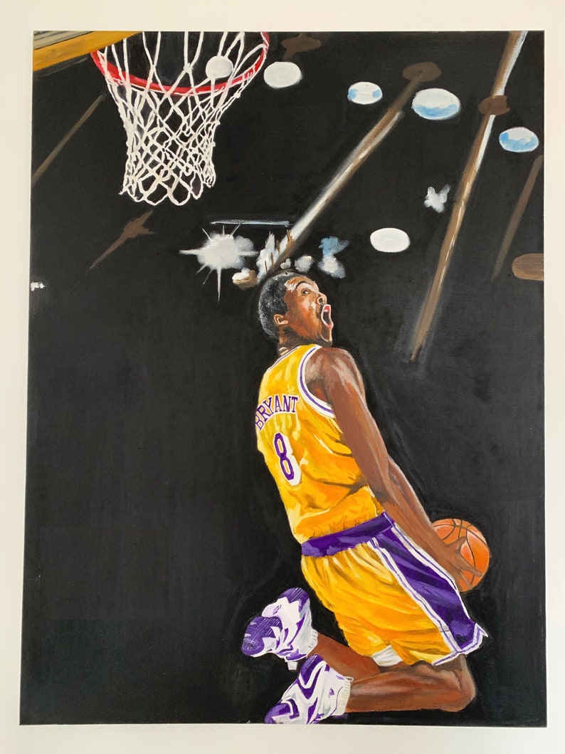 Kobe Bryant Original Oil Painting Etsy