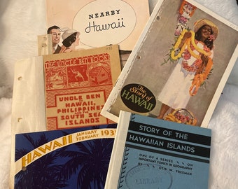 17 Antique and Vintage Hawaii Magazines and Booklets; Dated between 1906 and 1943; Beautiful Collection of Hawaiian Culture and History