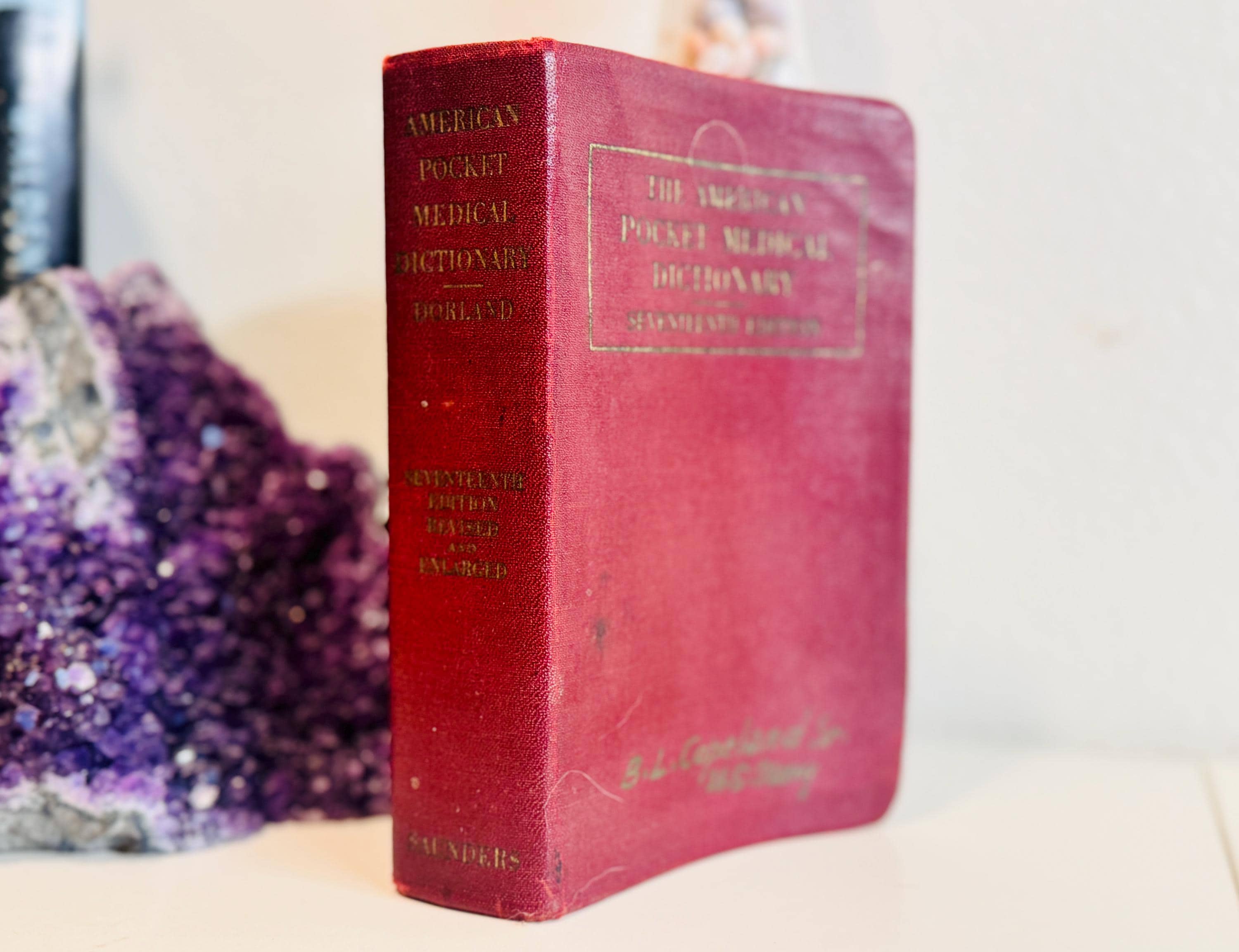 1942 American Pocket Medical Dictionary - Antique Historical Reference Book